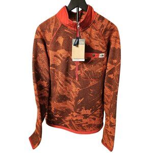 The North Face Campshire 1/4 Zip Fleece Jacket Men’s M Red Print NWT